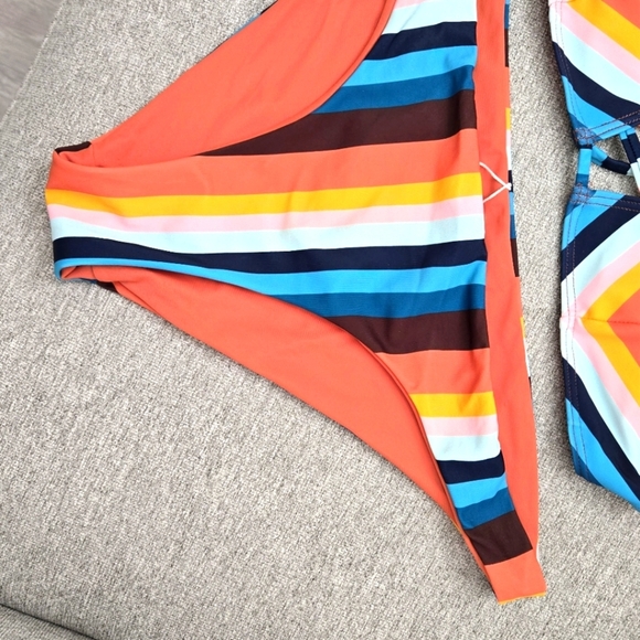DAMSEL Stripe Strap Bikini XL / NEVER WORN - Picture 6 of 6